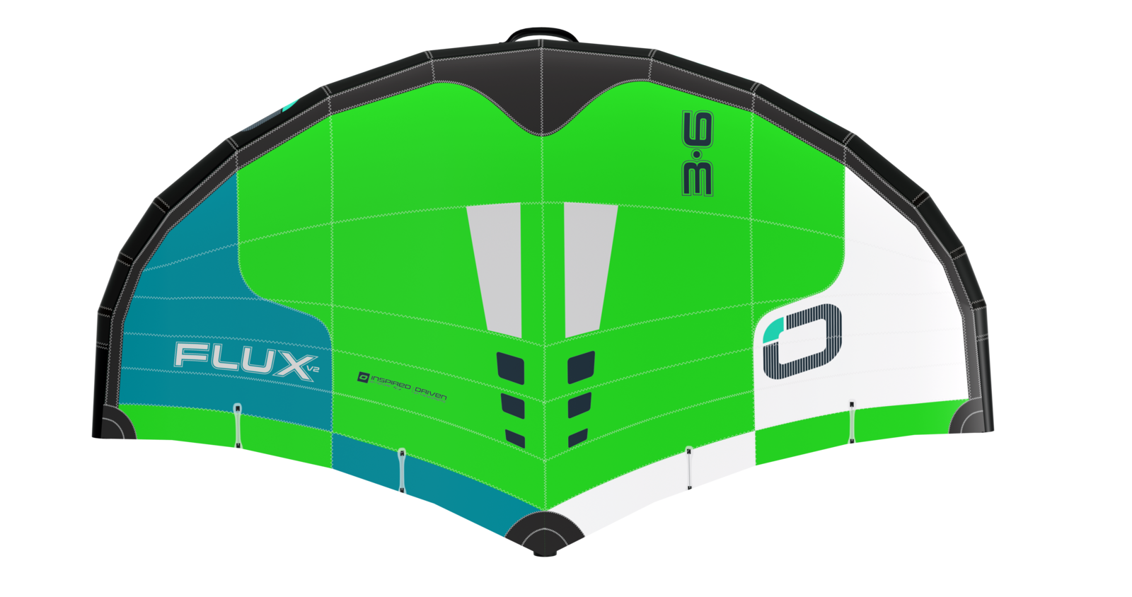 Ozone Flux V2 — Emerald Green White — 3.0m / Bright Green/Emerald