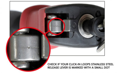 Click In Loop Stainless Steel Release Lever Part Recall